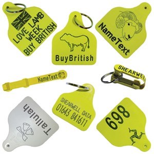 Animal Ear Tag Key Ring