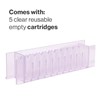 Comes with 5 reusable cartridges